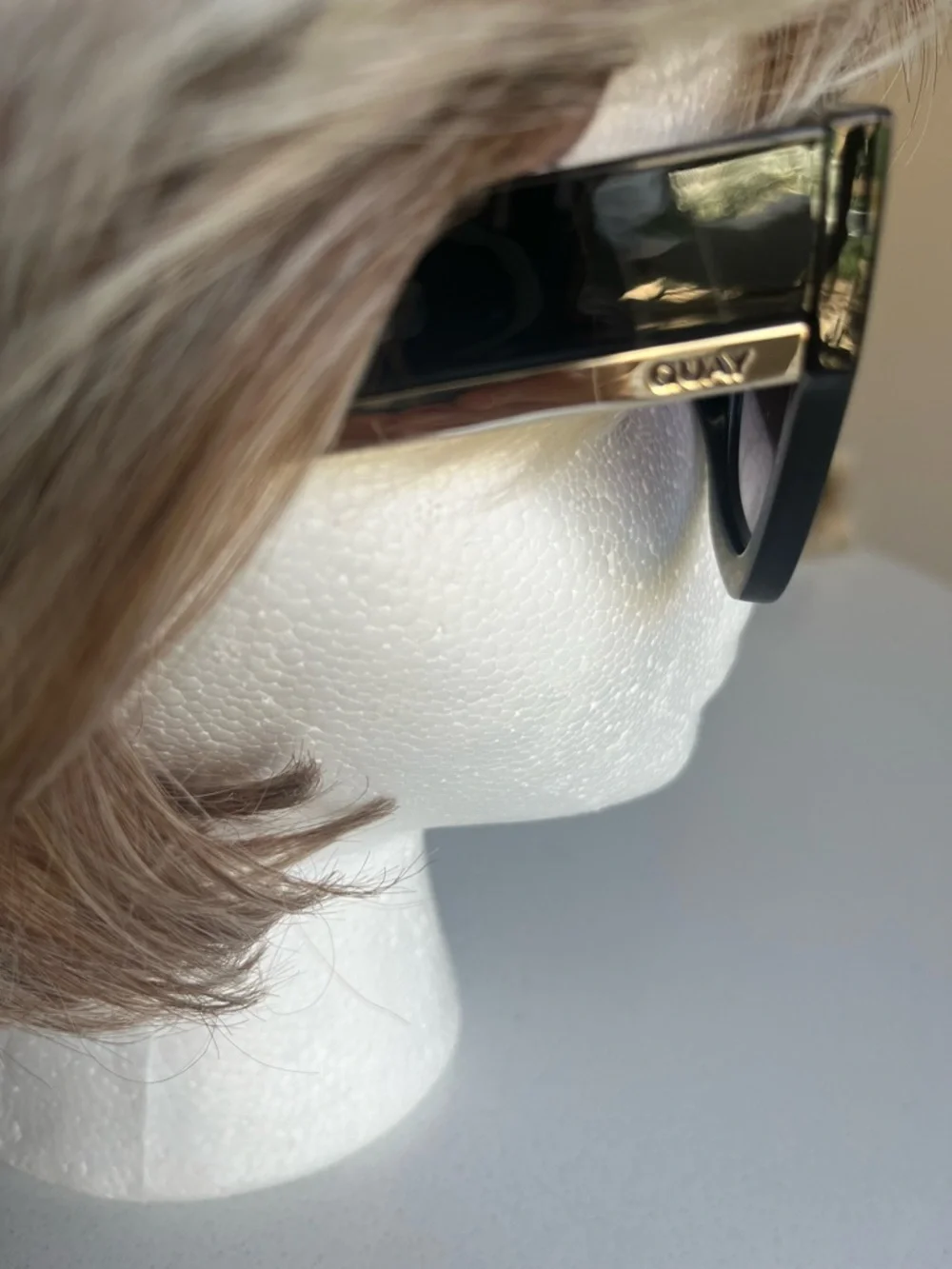 Quay Australia Black Oversized Square Sunglasses